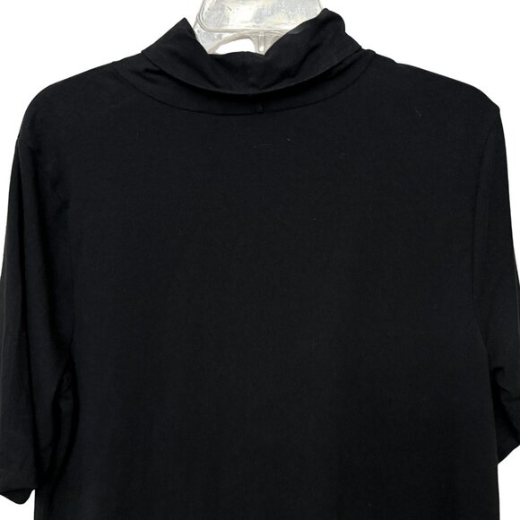 H by Halston Essentials Women's Black Hi-Lo Turtleneck Dress - Size: Large - Picture 7 of 7